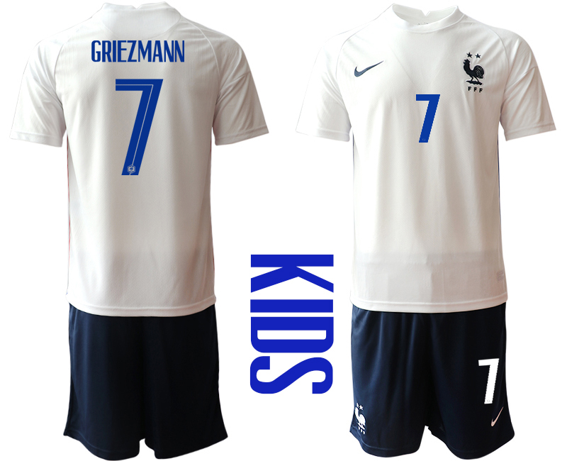 2021 France away Youth #7 soccer jerseys->customized soccer jersey->Custom Jersey